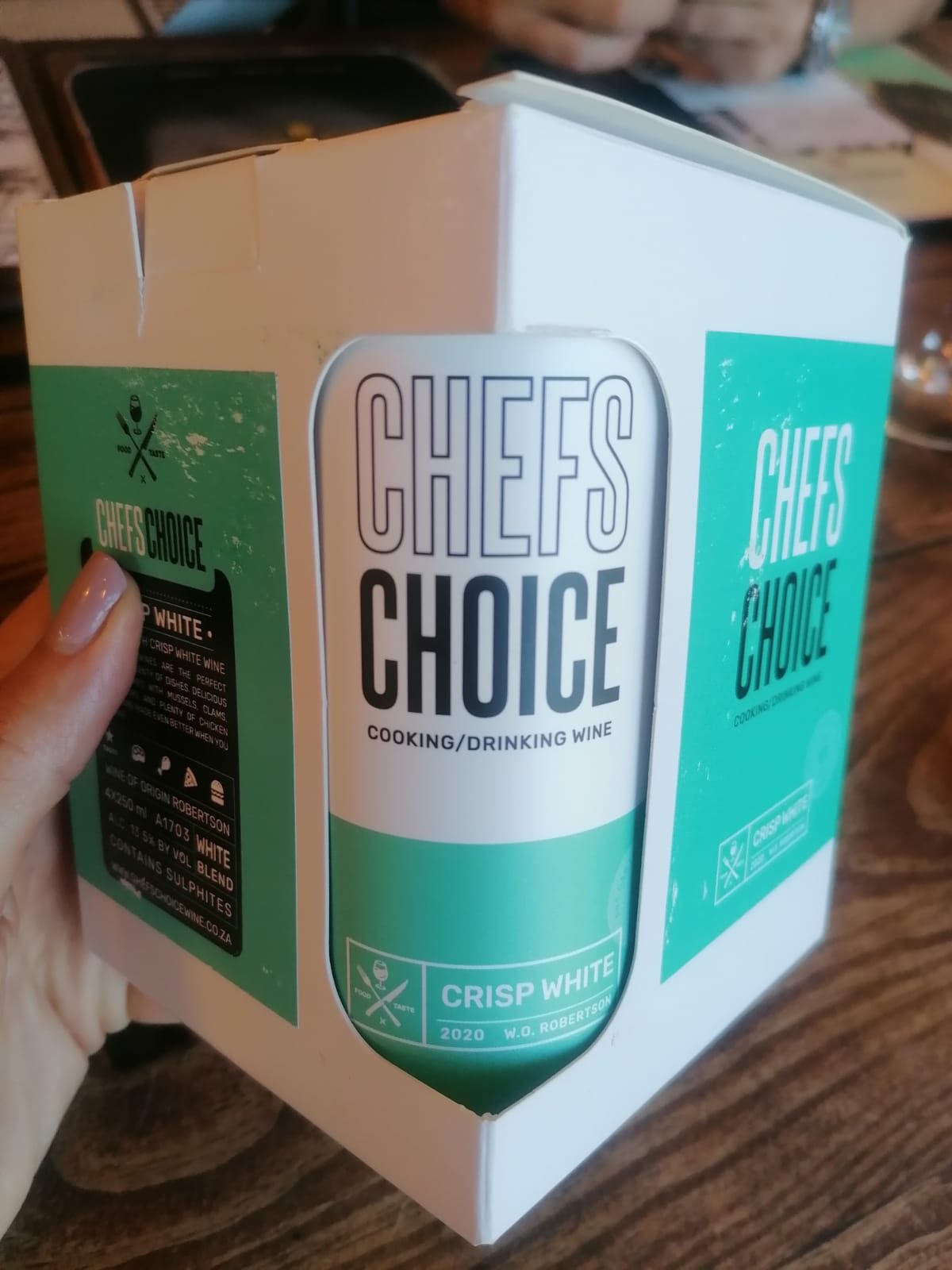 Chef's Choice wine four-pack carton