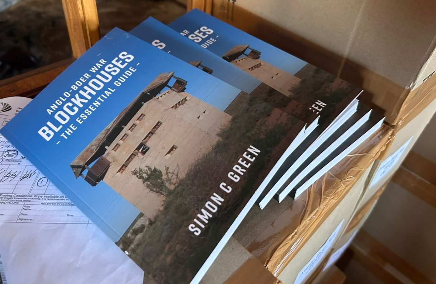 Anglo-Boer War Blockhouses perfect-bound book for Simon C Green
