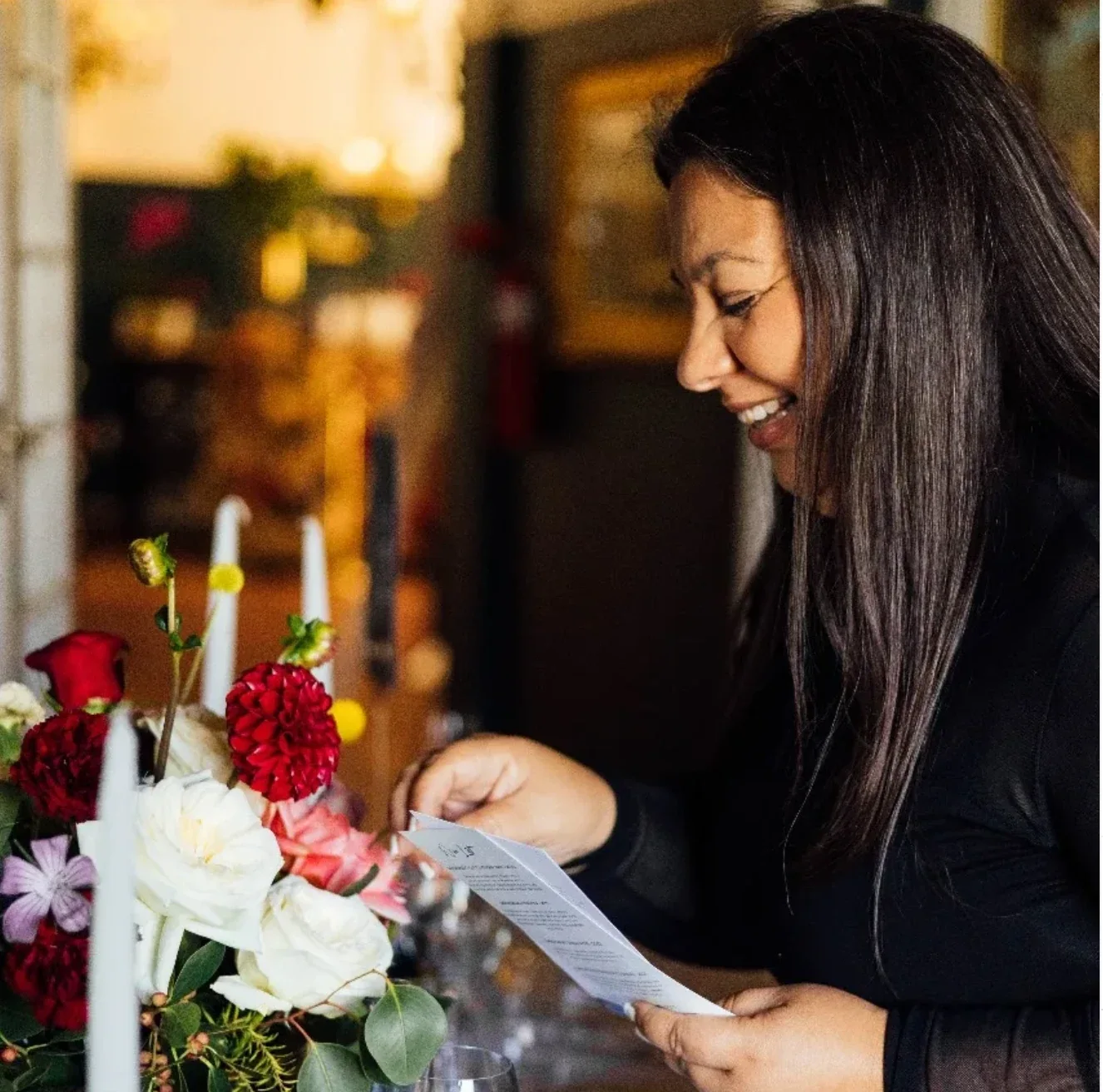 Lucille Sassman, Cape Town wedding planner, at a styled reception