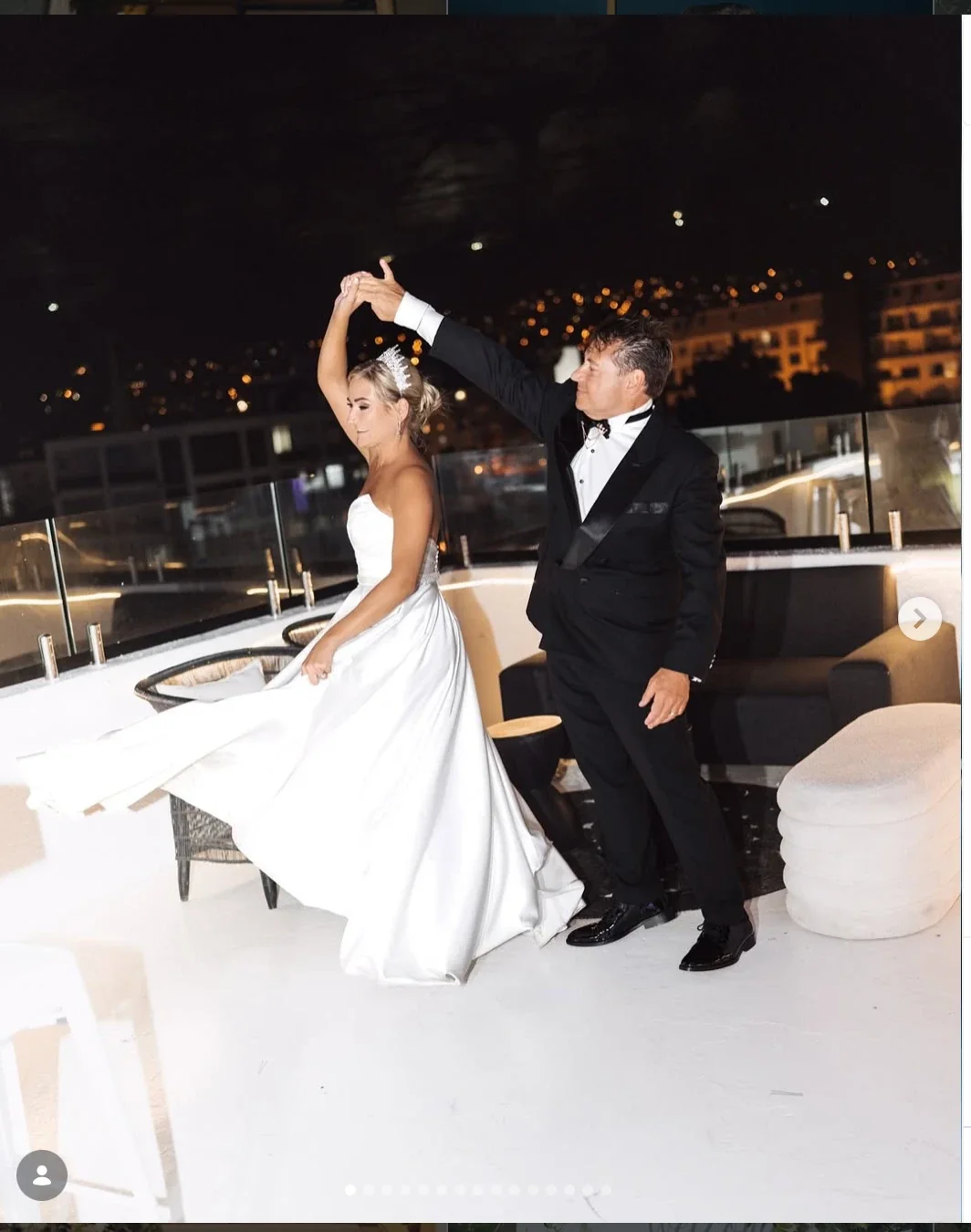 First dance at a Cape Town rooftop reception