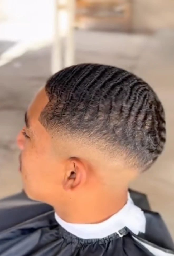 360 waves with clean taper fade