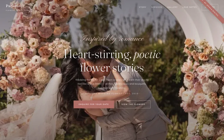 Paramithi Flowers website preview